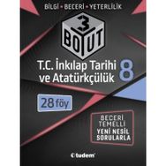 8. Sınıf T.C. İnkılap Tarihi ve Atatürkçülük 3 Boyut 28'li Föy-Tudem Yayınları