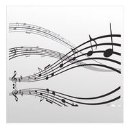 80 cm Müzik Notaları Folyo Sticker