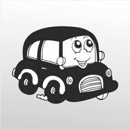 80 cm Tatlı Araba Folyo Sticker