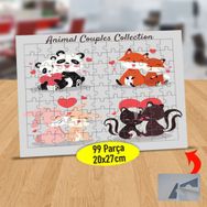 8035194 Çift Hayvanlar Koleksiyonu 99 Parça Puzzle Yapboz Tablo