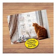 8079725 Dışarı Bakan Kedi 24 Parça Çocuklara Özel Yapboz Tablo