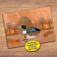 80PZ Göldeki Ördek Park Çocuklara Özel Puzzle Yapboz Tablo