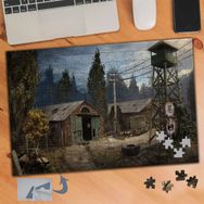812 Terkedilmiş Virane Taş Ev 240 Parça Puzzle Yapboz Tablo