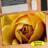 81812742 Açmış Çiçek Zarif Sarı Gül 240 Parça Puzzle Yapboz