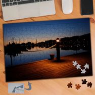 827 Şehir Silüeti Deniz Manzarası 240 Parça Puzzle Yapboz Tablo