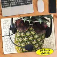83555064 Dj Gözlüklü Çılgın Ananas Meyve 240 Parça Puzzle Yapboz