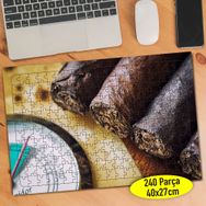 83862733 Tobacco Puro ve Pusula 240 Parça Puzzle Yapboz