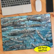 84609894 Denizde Yüzen Balık Sürüsü 240 Parça Puzzle Yapboz