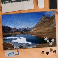 849 Su Birikintisi Ve Yüksek Dağlar 240 Parça Puzzle Yapboz Tablo