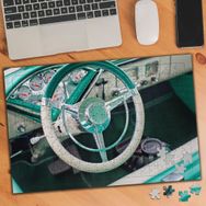 852239 Yeşil Direksiyon Araba Vintage 240 Parça Puzzle Yapboz