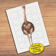 86245 Uzun Bacaklı Tavuskuşu Çocuklara Özel Puzzle Yapboz Tablo