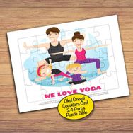 8664 Meditasyon Yoga Aile 24 Parça Çocuklara Özel Yapboz Tablo