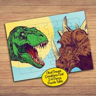 86PZ Dinozorlar Hayvan Çocuklara Özel Puzzle Yapboz Tablo