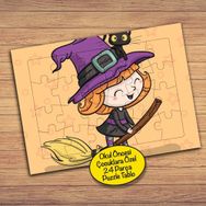 87 Halloween Cadılar Bayramı 24 Parça Çocuklara Özel Yapboz Tablo