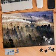 871 Ağaçları Sarmış Sis Manzarası 240 Parça Puzzle Yapboz Tablo