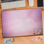 874 Pembe Gökyüzü Ve Yanlız Ağaç 240 Parça Puzzle Yapboz Tablo
