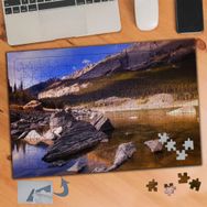 882 Göldeki Taşlar Doğa Manzarası 240 Parça Puzzle Yapboz Tablo