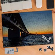 889 Deniz Üstü Demir Uzun Köprü 240 Parça Puzzle Yapboz Tablo