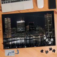891 Gece Şehirde Yüksek Binalar 240 Parça Puzzle Yapboz Tablo