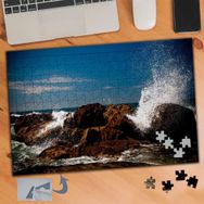 899 Kayalıklara Vuran Hırçın Dalgalar 240 Parça Puzzle Yapboz Tablo