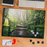 8ACFB Orman İçindeki Tahta Köprü 240 Parça Puzzle Yapboz Tablo