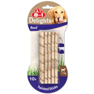 8in1 55 gr Delights Beef Twisted Sticks Burgu Çubukları