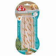 8in1 55 gr Delights Pro Dental Twisted Sticks Tavuklu Köpek Ödülü