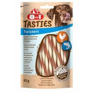 8in1 85 gr Tasties Twisters Tavuklu ve Balıklı Burgu Köpek Kemik Ödülü