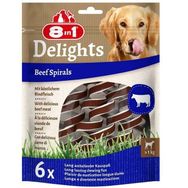 8in1 Smart Delights Beef Spirals Biftekli Burgu 6 Adet Köpek Ödülü