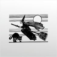 90 cm Cadı Folyo Sticker