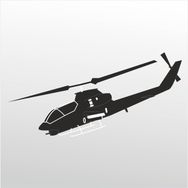 90 cm Helikopter Folyo Sticker
