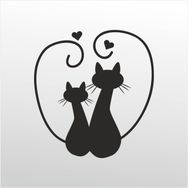 90 cm Kediler Folyo Sticker