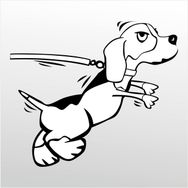 90 cm Kızgın Köpek Folyo Sticker