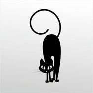 90 cm Korkmuş Kedi Folyo Sticker