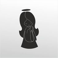 90 cm Melek Kız Folyo Sticker
