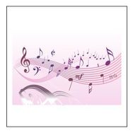 90 cm Müzik Notası Folyo Sticker
