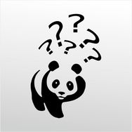 90 cm Panda Folyo Sticker