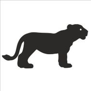 90 cm Yavru Kaplan Folyo Sticker
