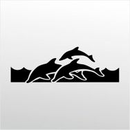 90 cm Yunus Balıkları Folyo Sticker