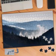 903 Sisli Dağlar Ve Çam Ağaçları 240 Parça Puzzle Yapboz Tablo
