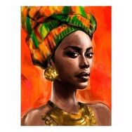 90x110 cm Afrikalı Güzel 7 Sayılarla Boyama Seti Rulo Duvar Sticker