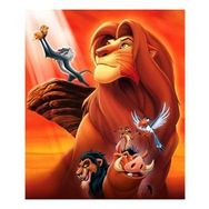 90x110 cm Aslan Kral Çizgi Film Sayılarla Boyama Seti Rulo Duvar Sticker