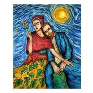 90x110 cm Frida ve Gogh Sayılarla Boyama Seti Rulo Duvar Sticker