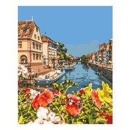 90x110 cm Kanal Çiçekleri Sayılarla Boyama Seti Rulo Duvar Sticker