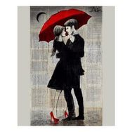 90x110 cm Romantik Şemsiye Anısı 3 Sayılarla Boyama Seti Rulo Duvar Sticker