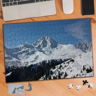 924 Çamlı Karlı Dağlar Manzarası 240 Parça Puzzle Yapboz Tablo