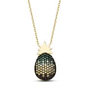 925 Ayar Gümüş Ananas Kolye