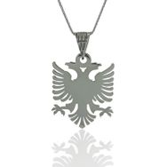 925 Ayar Gümüş Büyük Arnavut Kartalı 60 cm Uzun Zincir Kolye