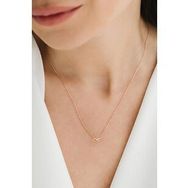 925 Ayar Rose Gold Sonsuzluk Model Sade Zarif Minimal Kadın Kolye
