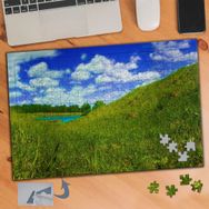 937 Doğal Alan Yeşillik Manzarası 240 Parça Puzzle Yapboz Tablo